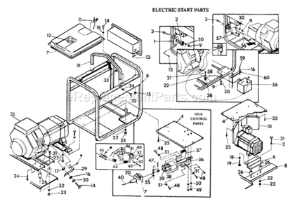 Page A Diagram and Parts List for 5564-0  Briggs and Stratton Generator